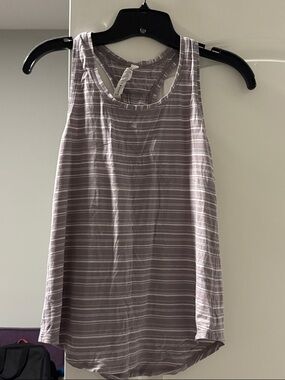 lululemon athletica Striped Racerback Tank in Mauve